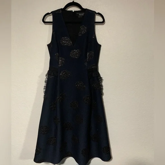 Sachin + Babi | Dresses | Sachin And Babi Noir Navy And Black Midi Dress |  Poshmark